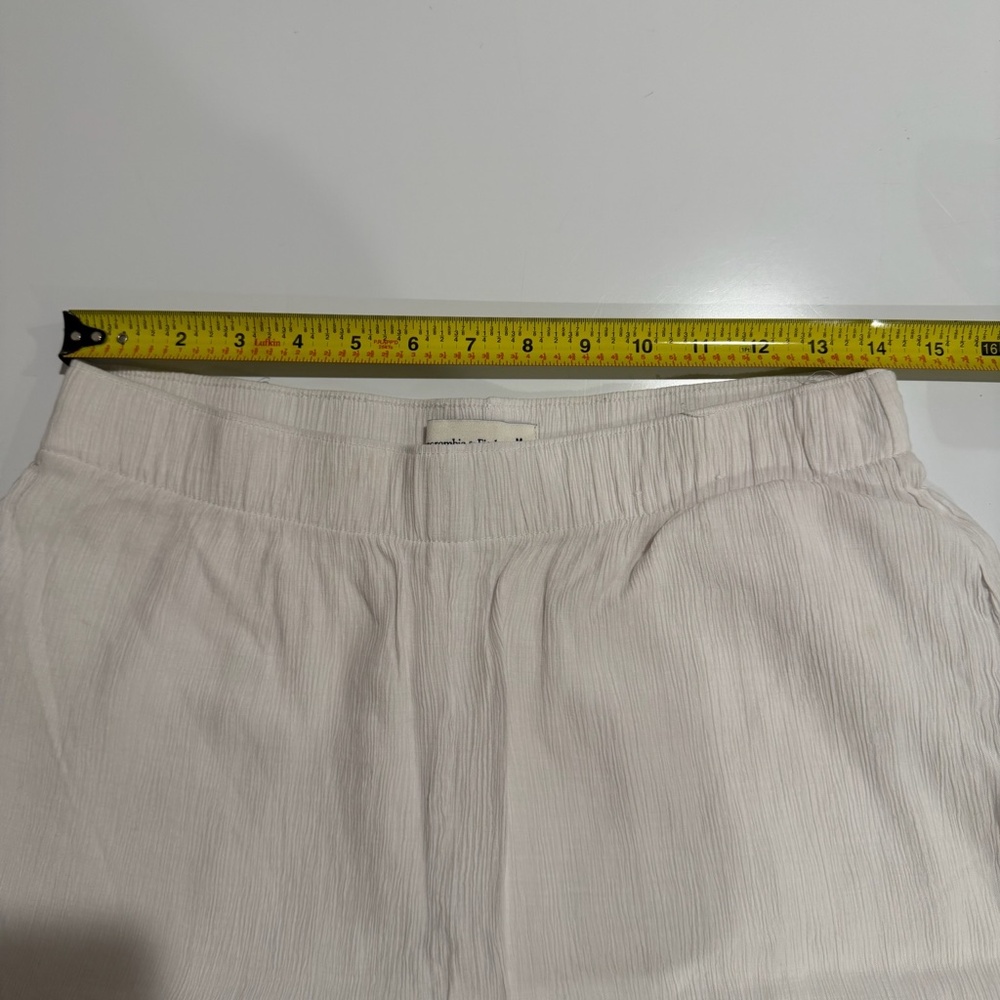 Elastic-Waist Wide Leg Pants - White - Picture 8 of 16